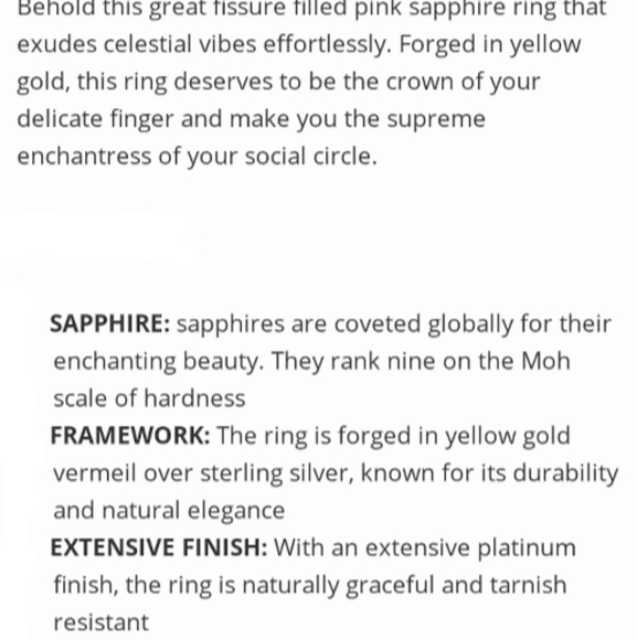 Sold ILAKAKA Hot Pink Sapphire Diamond Accent Vermeil Gold Cocktail Ring - Picture 6 of 9